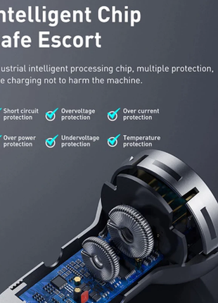 Baseus vcbxa-s автомобильное зарядное устройство на 2 usb led 4.8