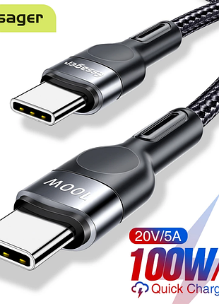 Essager pd usb type-c - type-c кабель швидкої зарядки qc 4.0 3.0