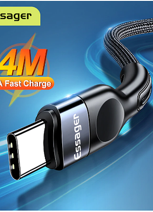 Essager usb type c nylon кабель швидкої зарядки qc3.0 5v/3a 1 м