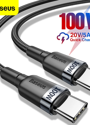 Baseus pd 2.0 usb type-c - type-c кабель быстрой зарядки qc 4.0 1