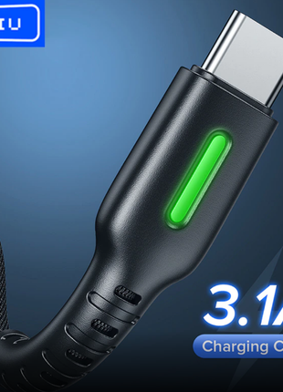 Iniu usb type c nylon кабель 5v/3.1 a 1 м для швидкої зарядки і п