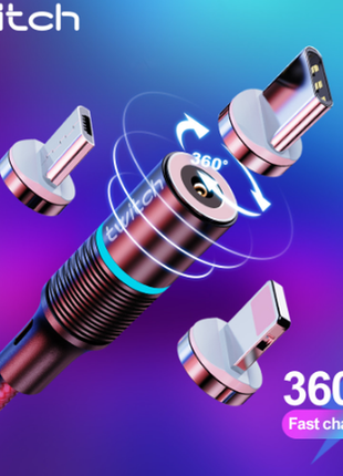 Twitch са0240/0242 магнітний кабель швидкої зарядки micro usb 5v/