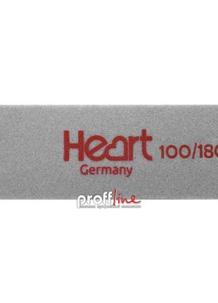 Баф-шлифовщик для ногтей прямоугольный heart germany mini 100/180 грит2 фото