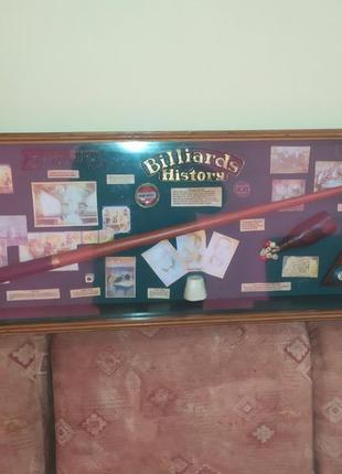 Шафка-панно billiards history1 фото