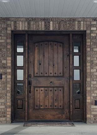 Виготовлення елітних вхідних дверей з мореного дуба4 фото