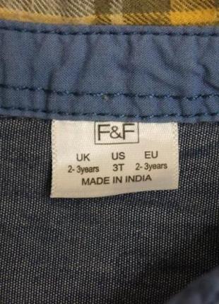Комплект сорочка f&f, джинси mothercare на 24-36 міс...4 фото