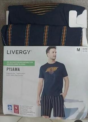 Чоловіча піжама, домашній костюм livergy німеччина, футболка + шорти3 фото