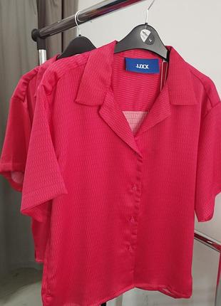 Шовкова рубашка з коротким рукавом jjxx🔥