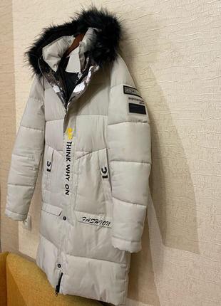 Зимова удлиненая куртка на силіконовому утеплювачі. розмір m3 фото
