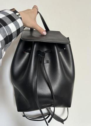 Рюкзак черный с красным искусственна кожа mansur2 фото
