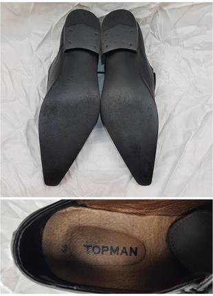 Loafers черные мужские кожаные классические туфли лоферы в сеточку topman 45р.4 фото