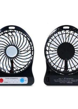 Настільний вентилятор mini fan xsfs-01 з акумулятором black