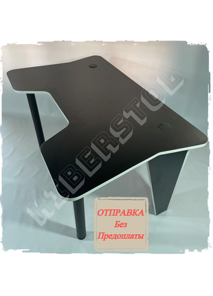 Геймерський стрімінг стіл kiberstol - butterfly black/white