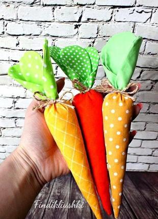 Текстильная морковь, пасхальная морковка, морковка на пасху, морква, морковки1 фото