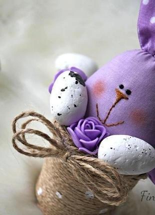 Пасхальный зайчик/ зайчик яйцо/ пасхальный кролик/ пасхальный сувенир/ зайчик в стакане2 фото