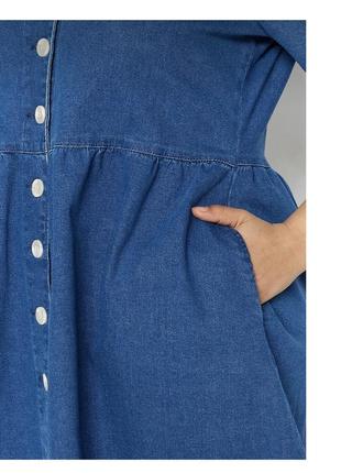 Женское джинсовое платье plus size8 фото