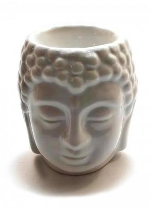 Аромалампа керамическая белая "будда" (7х7х8,5 см)