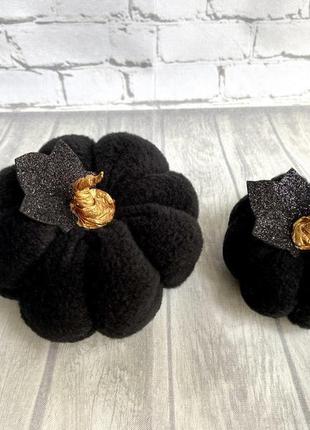 Чорні гарбуза, гарбуза на хеллоуїн, чорні гарбуза, осінній декор5 фото