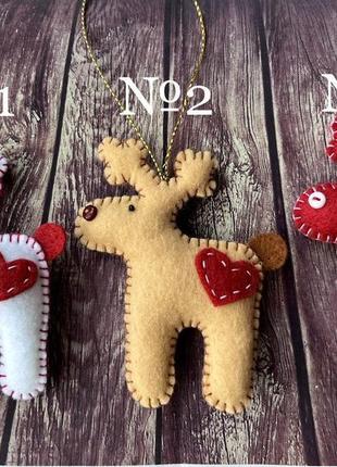 Новогодние игрушки на ёлку олени, новогодние олени, ёлочные игрушки