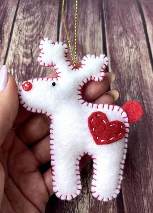 Новогодние игрушки на ёлку олени, новогодние олени, ёлочные игрушки