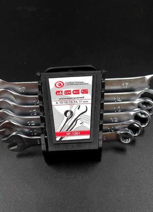 Набір комбінованих ключів intertool 6 шт., 8-17 мм хром-ван.