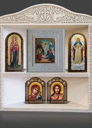 Домашній іконостас.кутова поличка для ікон.