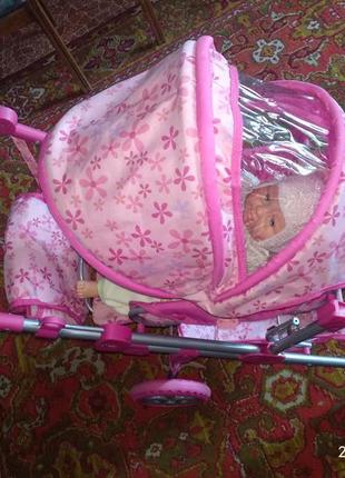 Продаю коляску для ляльок. виробник німеччина. колір рожевий.3 фото