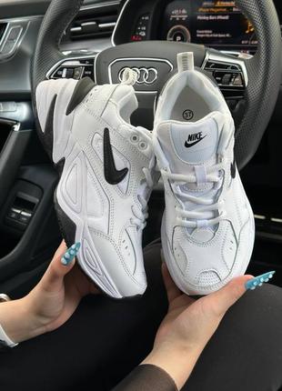 Женские кроссовки nike m2k tekno 
all white black