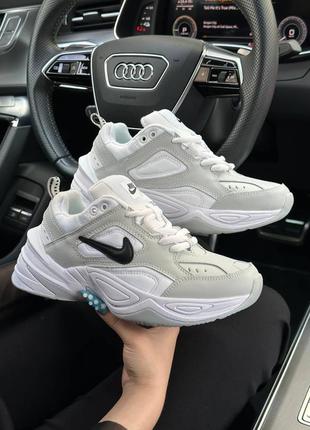 Женские кроссовки nike m2k tekno white gray black