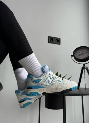 Кроссовки new balance nb 550 white/ blue8 фото