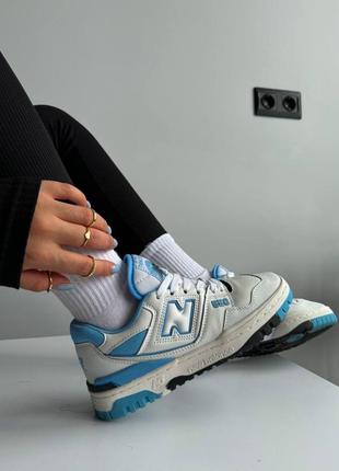 Кроссовки new balance nb 550 white/ blue1 фото