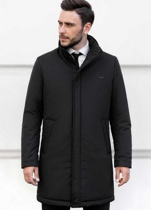 Мужская куртка черная зимняя hugo (арт. b-044)