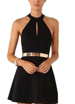 Коротка міні сукня з відкритою спинкою, по краям спинки-кружево