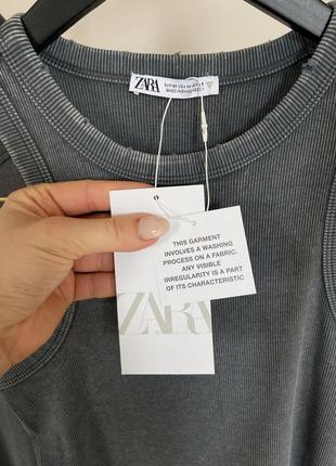 Сукня в рубчик з потертостями від zara4 фото