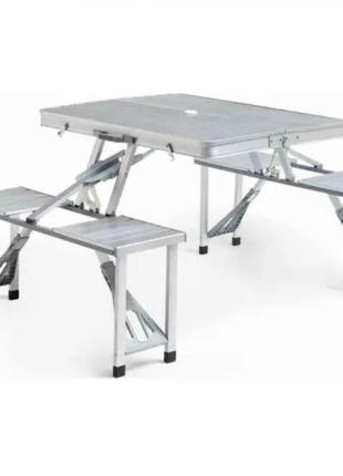 Стіл для пікніка розкладний зі стільцями folding table посилений4 фото