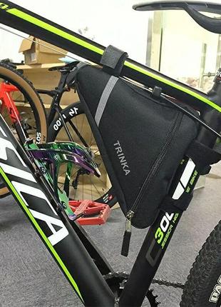Велосипедна трикутна сумка trinka на липучках2 фото