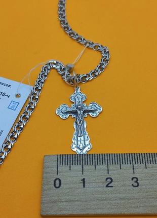 Комплект срібні хрестик і срібний ланцюжок срібло 925 хрест5 фото