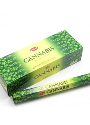 Благовония cannabis (конопля)(hem) шестигранник 20 шт/уп1 фото