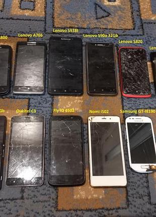 Смартфоны lenovo, nomi, sony и др. на запчасти