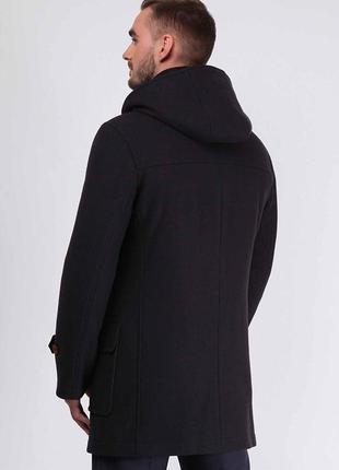 Чоловіче пальто синє зимове duffle coat (арт. к-099)3 фото