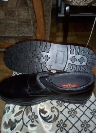Кожаные туфли на липучке clifford james.7 фото