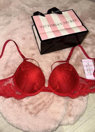 Бюстгальтер victoria’s secret very sexy, 32b/b70, лифчик красный6 фото