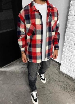 Байкова сорочка чоловіча клітина розмір m/l,xl/xxl якість супер