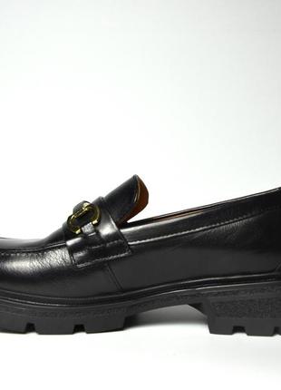 Туфли лоферы женские кожаные черные классические py358a-53a anemone 33552 фото
