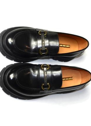 Туфли лоферы женские кожаные черные классические py358a-53a anemone 33554 фото