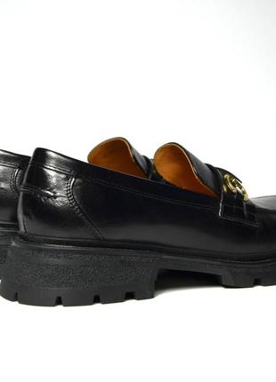 Туфли лоферы женские кожаные черные классические py358a-53a anemone 33553 фото