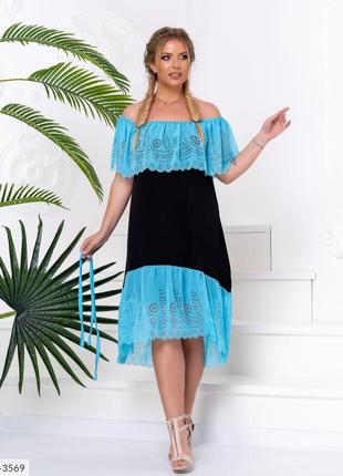 Сукня м'який приємний трикотаж розмір 48/54 універсальний 4 колір