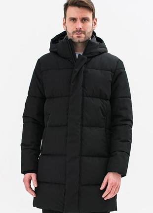 Мужская куртка черная зимняя (арт. b-127)2 фото