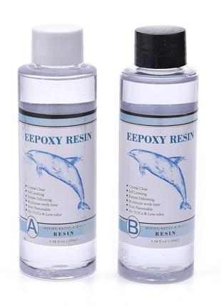 Эпоксидная смола для бижутерии finding прозрачная двухкомпонентная набор 240мл китай 120мл смола 120мл отверд
