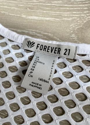 Белый топ-сеточка forever 21 летняя женская сетка кроптоп4 фото